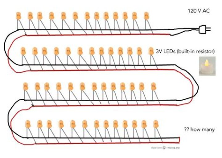 How many LEDS can be on a 10 amp circuit?