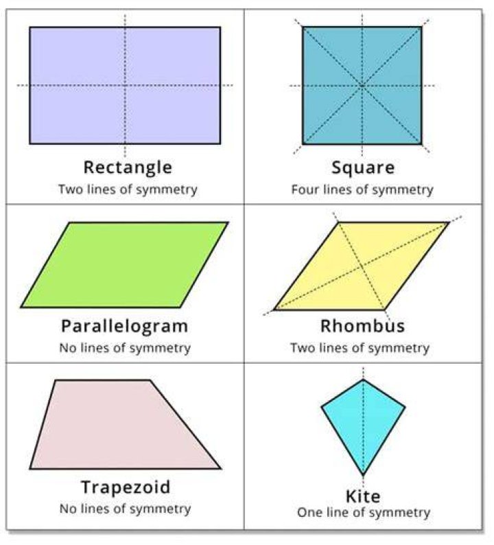 How many lines of symmetry does a rhombus have?