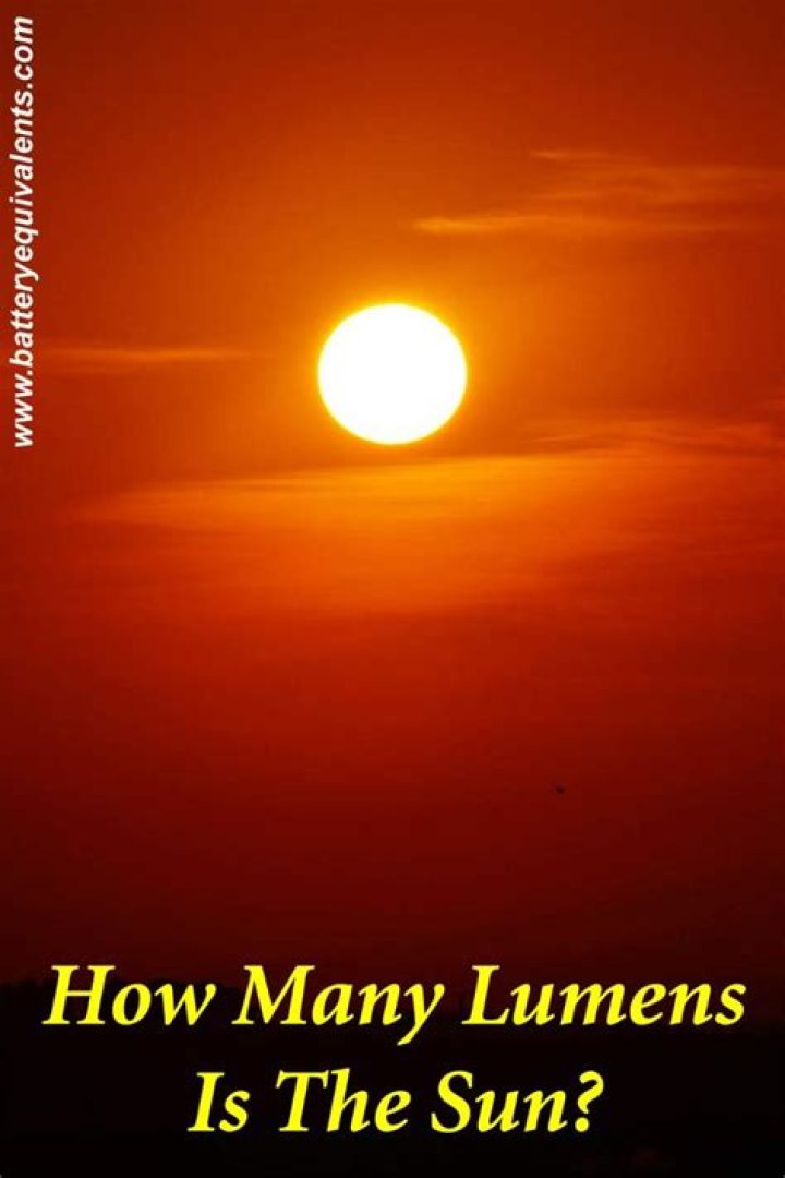 How many lumens is the sun on earth?