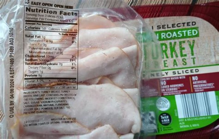 How many ounces is a slice of turkey lunch meat?