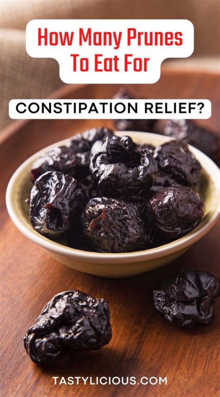 How many prunes should a child eat for constipation?