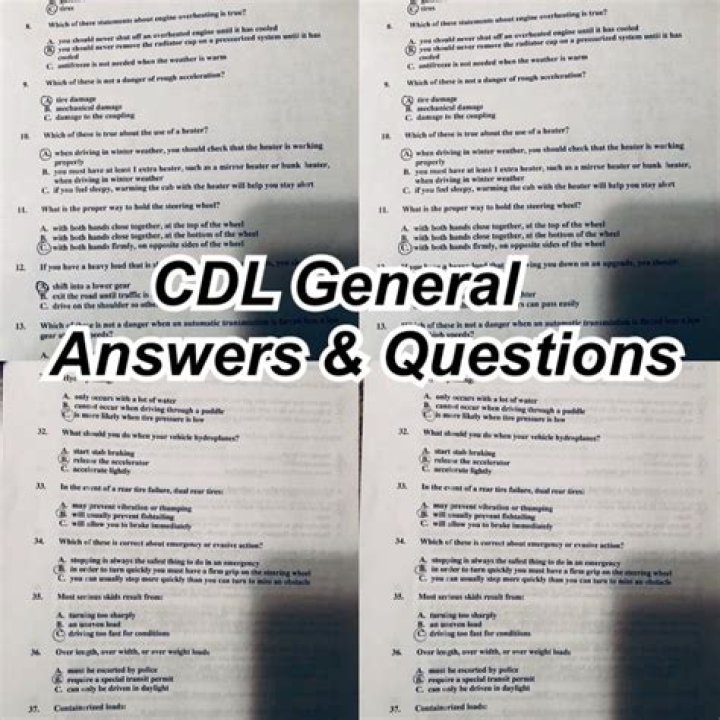 How many questions are on the CDL general knowledge test in Texas?