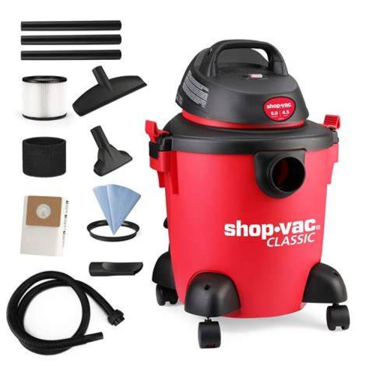 How many watts does a 5 gallon Shop Vac use?