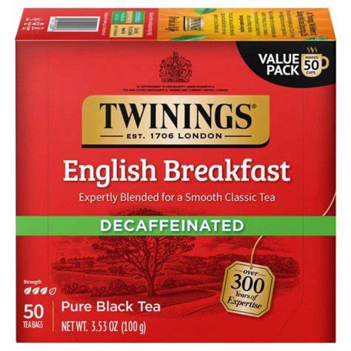 How much caffeine is in Twinings Irish Breakfast Tea?