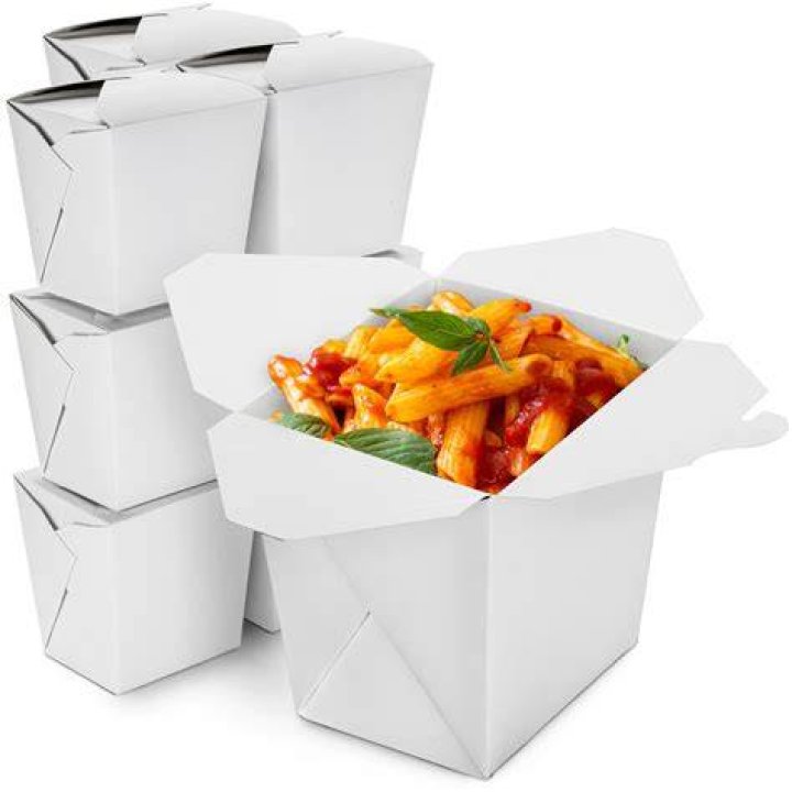 How much does a small Chinese food container hold?