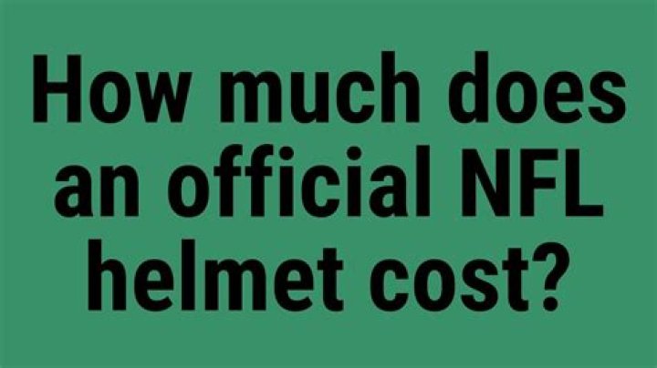 How much does an official NFL helmet cost?
