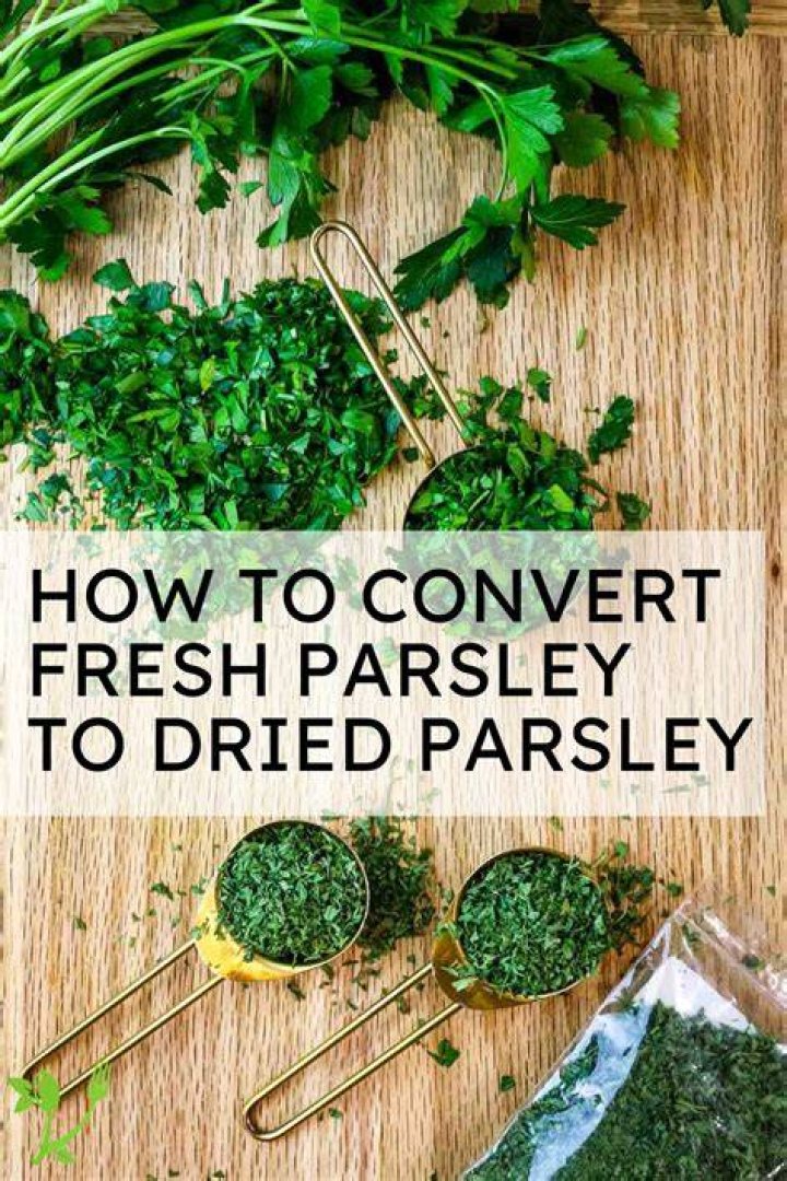 How much dried parsley do you substitute for fresh parsley