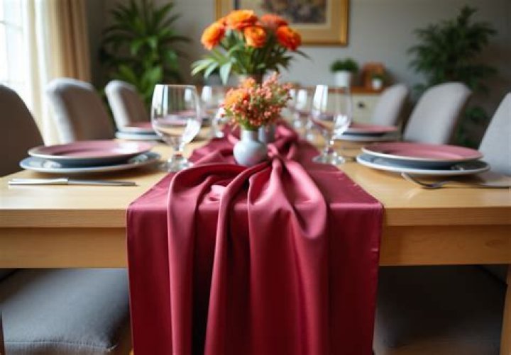 How much should table runner hang?