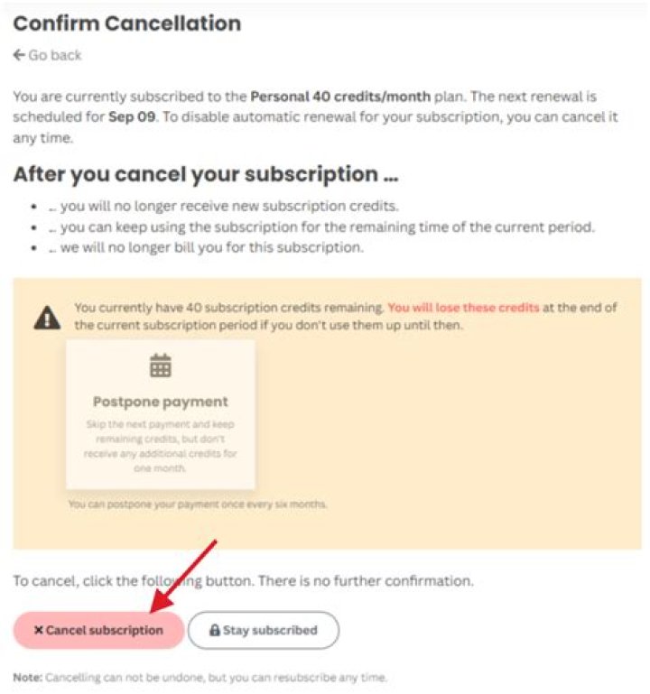 how to cancel my cricut subscription?