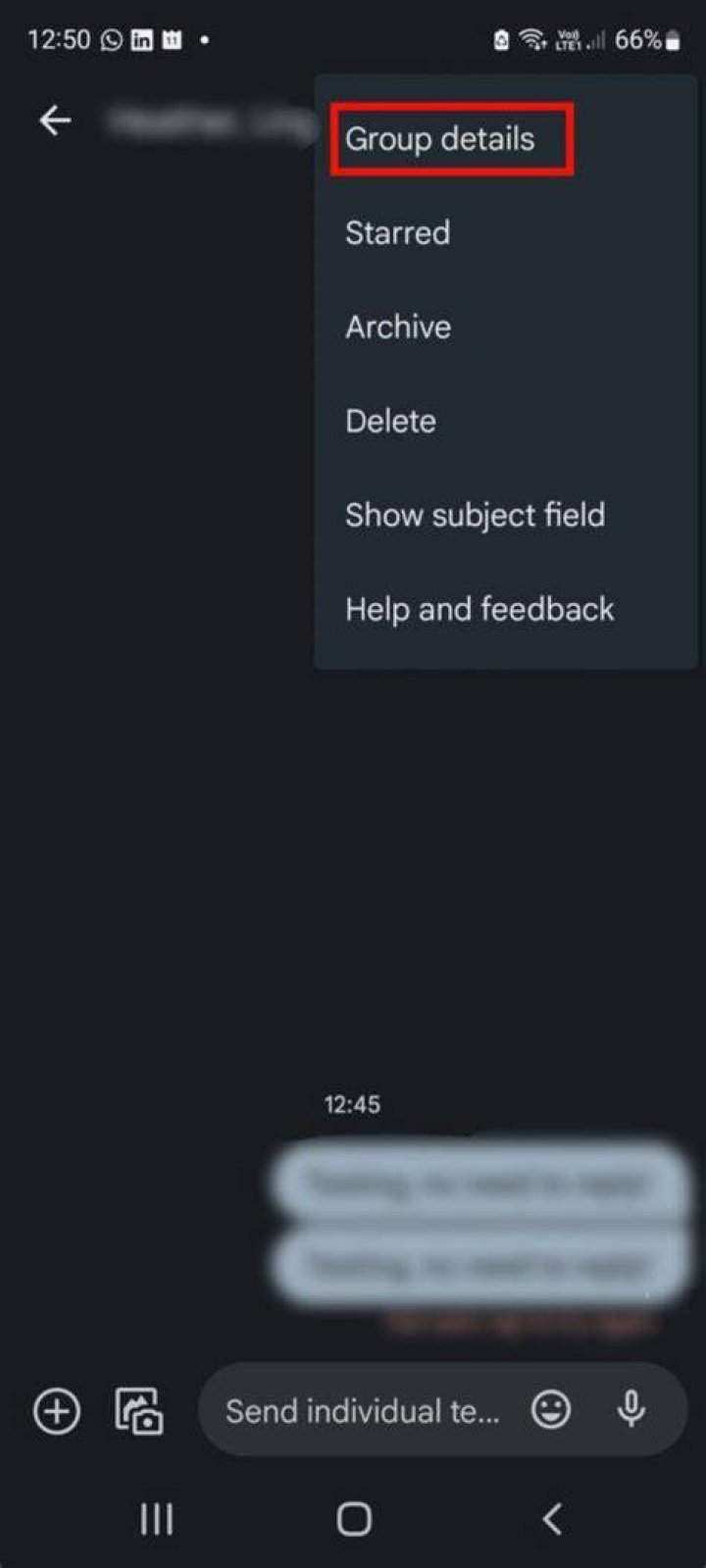 how to delete a group chat on android?