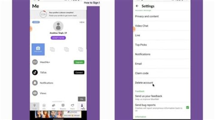 how to delete meetme account on mobile?