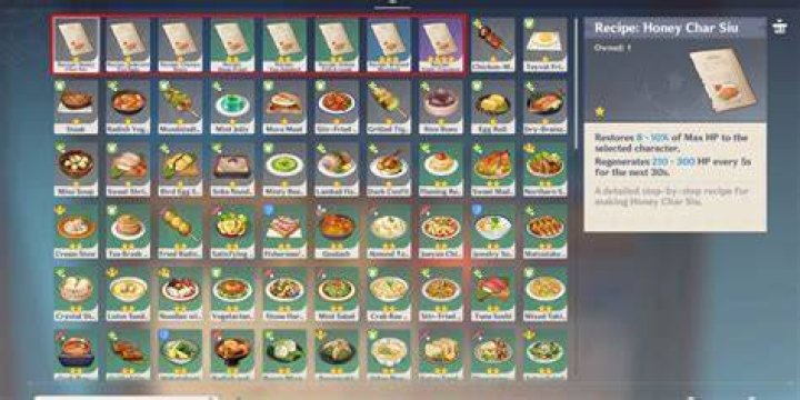 how to find recipes in genshin impact?