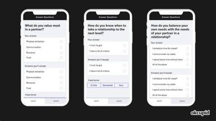 How to go back to questions on okcupid?