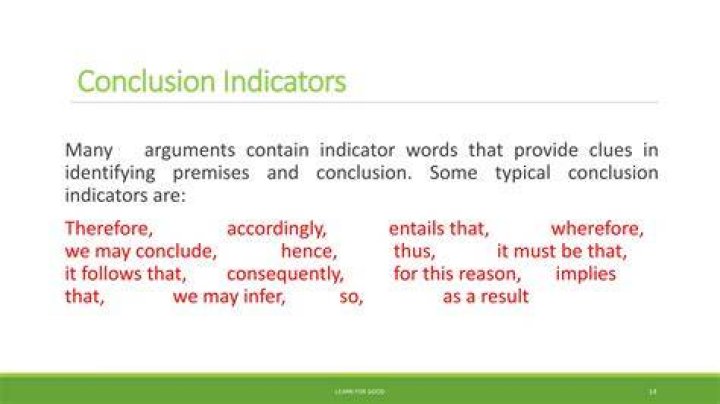 Is after all a conclusion indicator?