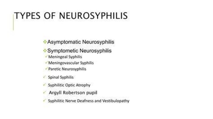 Is neurosyphilis reversible?