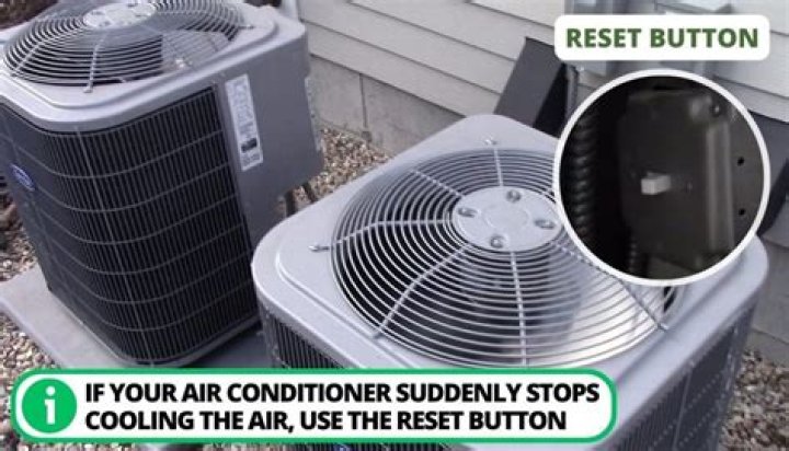 Is there a reset button on an AC unit?