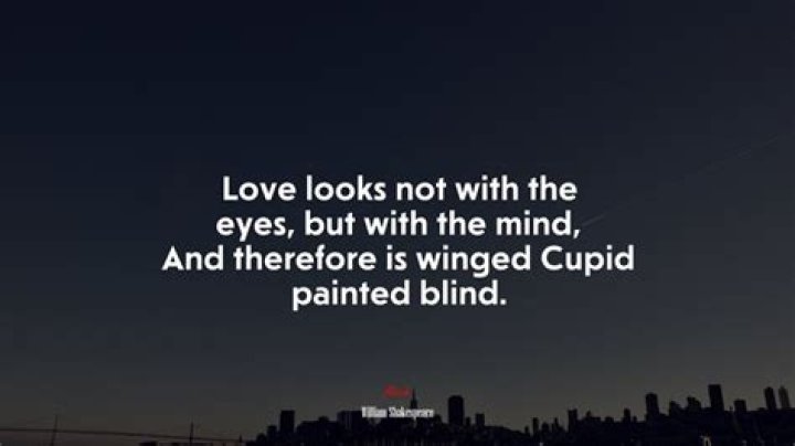 Is winged Cupid painted blind?