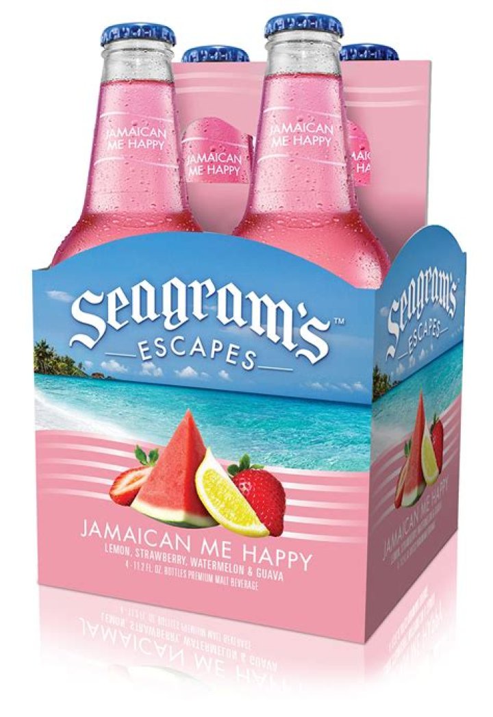 What alcohol is in Seagram’s Jamaican me happy?