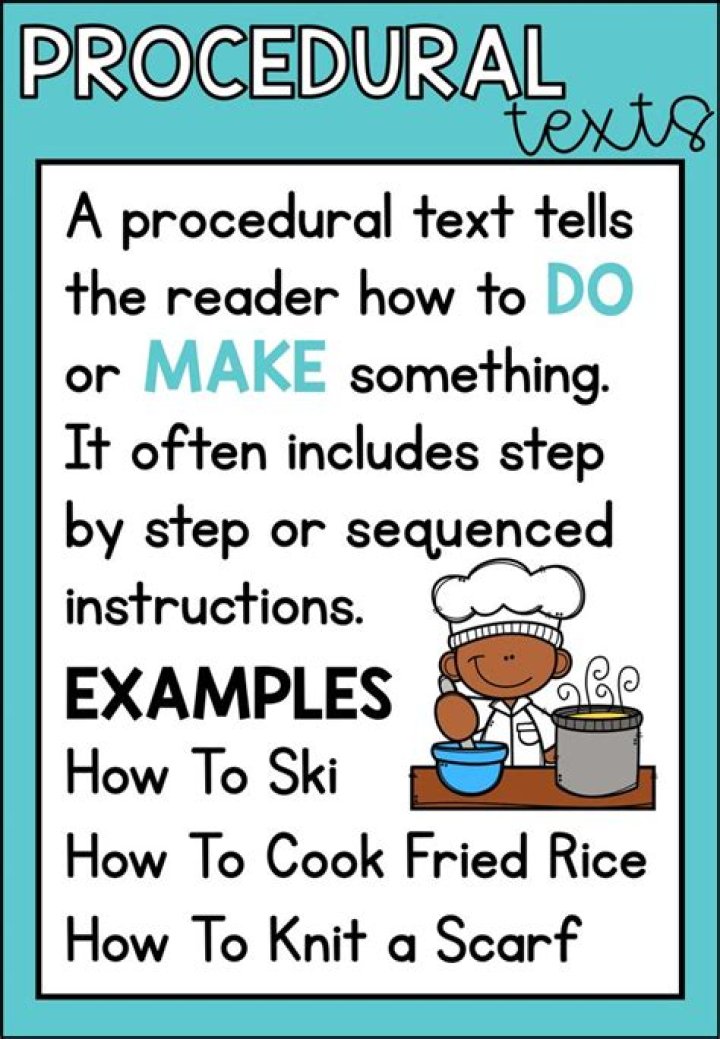 What are procedural texts?