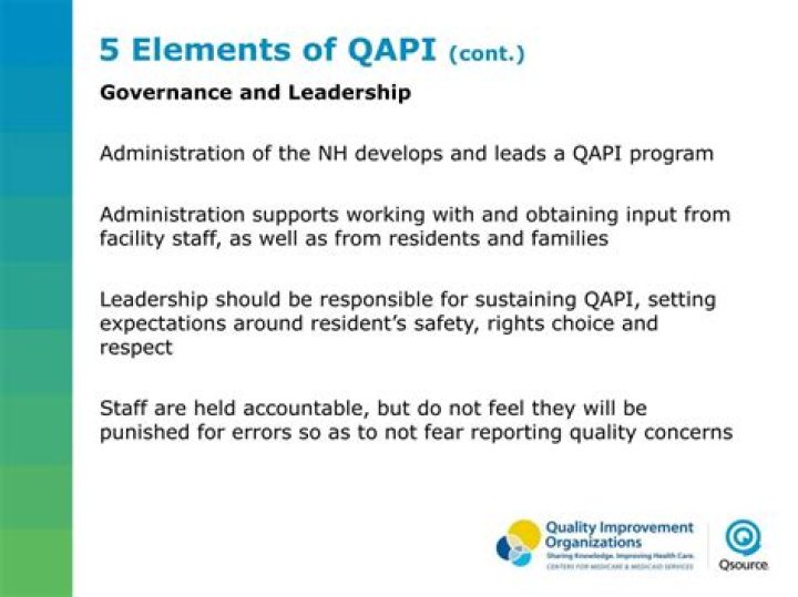 What are the 5 elements of QAPI?