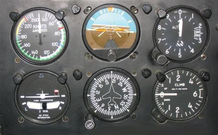 What are the 6 basic aircraft instruments?
