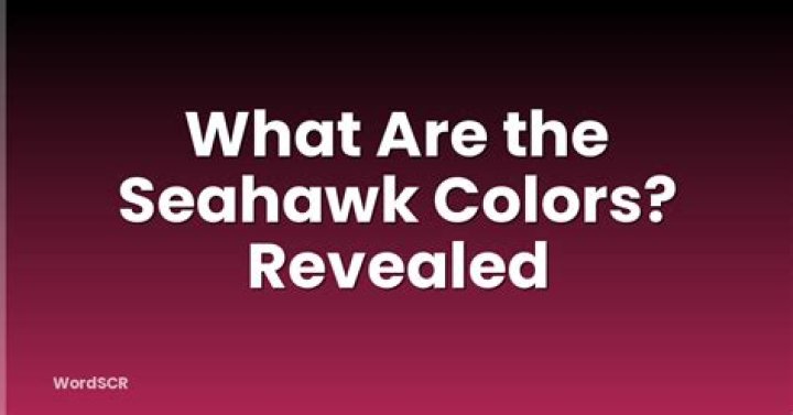 What are the Seahawk colors?