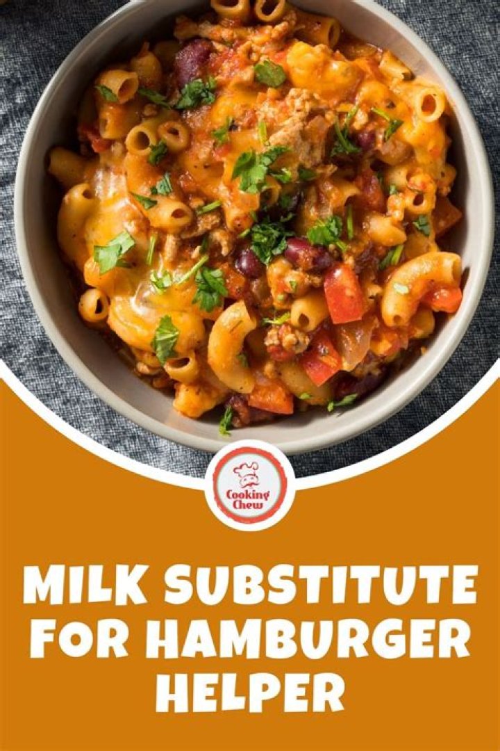 What can I use instead of milk for Hamburger Helper?