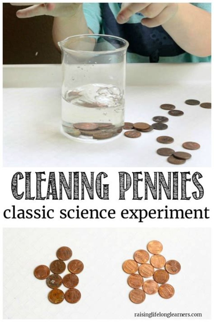 What cleans pennies better science project?