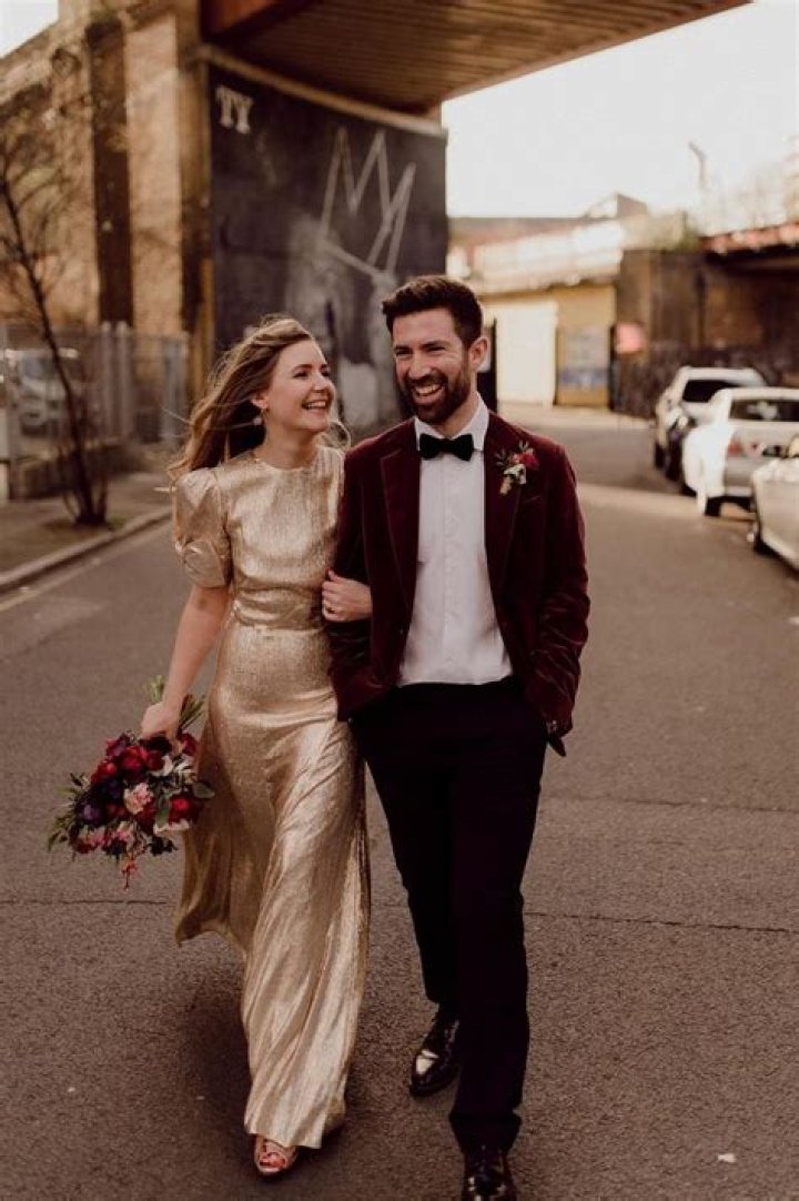 What color tux goes with champagne dress?