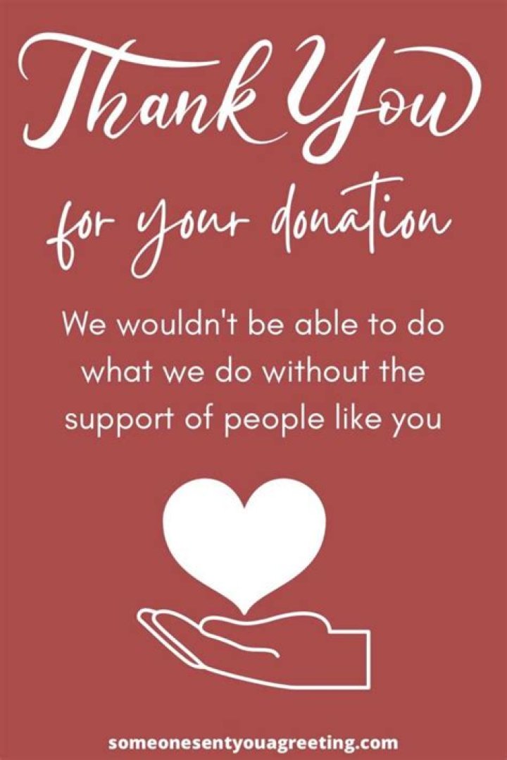 What do you say in a donation message?