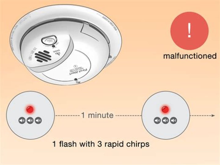 What does a blinking green light mean on smoke detector?