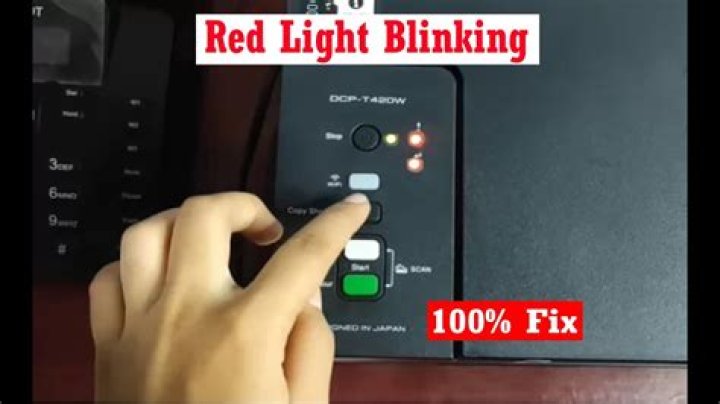 What does a blinking red light mean on a Panasonic flat screen?