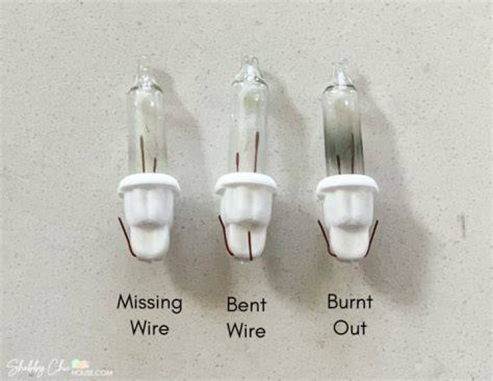 What does a burned out Christmas bulb look like?