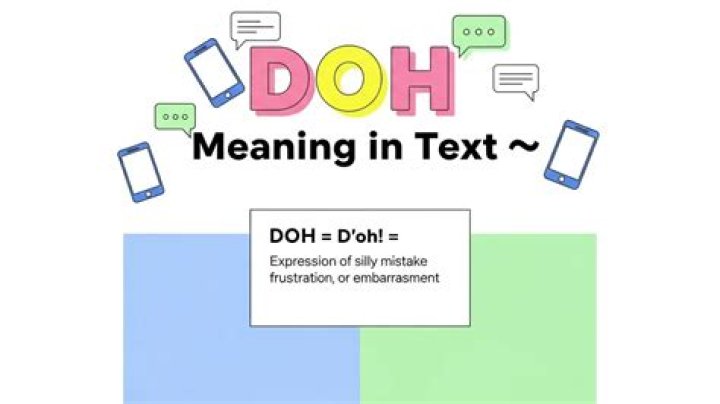 What does DOH mean in a text message?