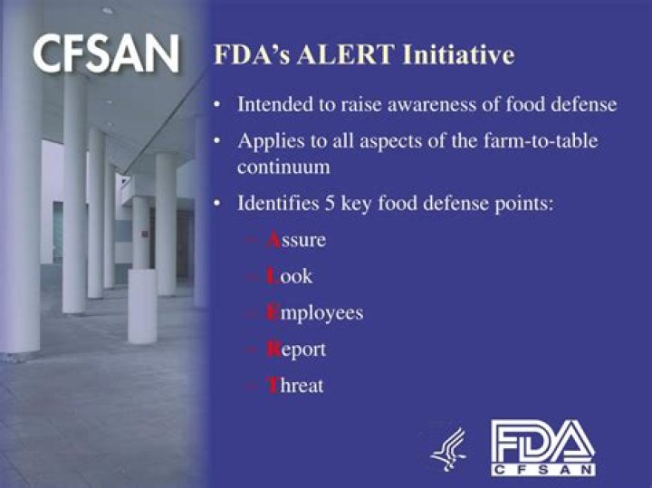 What does FDA alert stand for?
