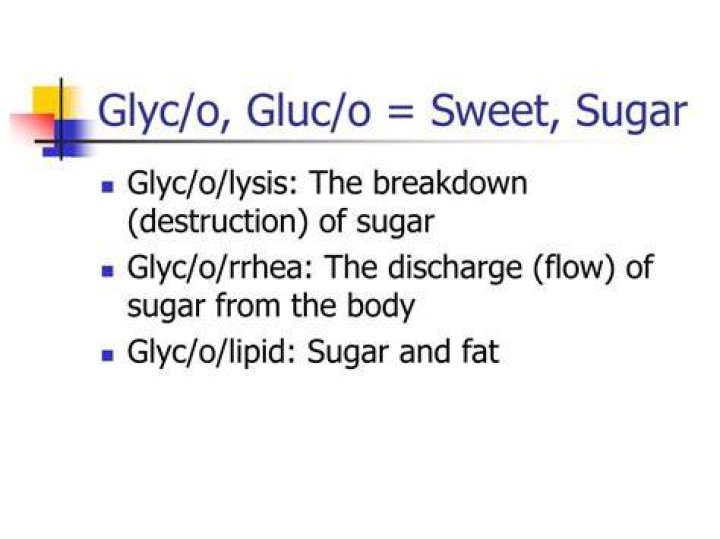 What does Glyc mean in medical terms?