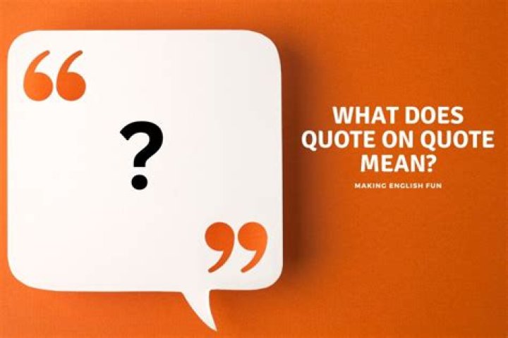 What does hanging quote mean?