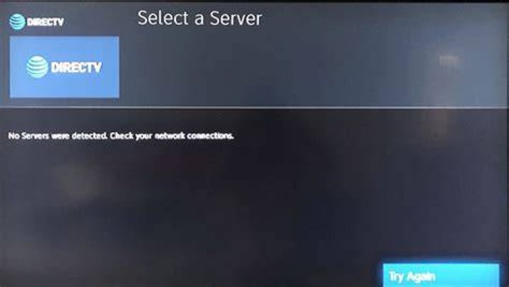 What does it mean when DirecTV says no servers were detected?