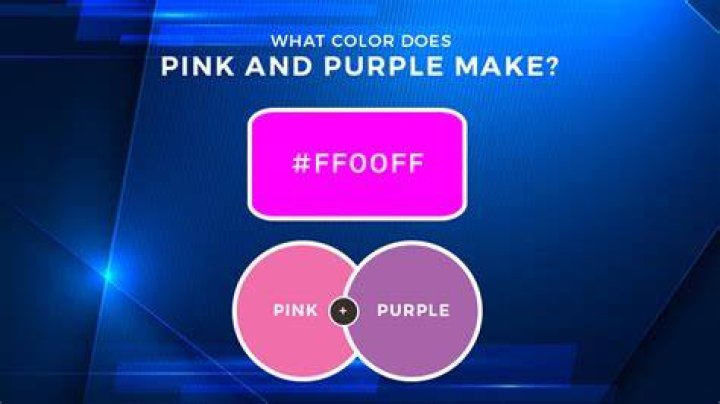 What does pink and purple make?
