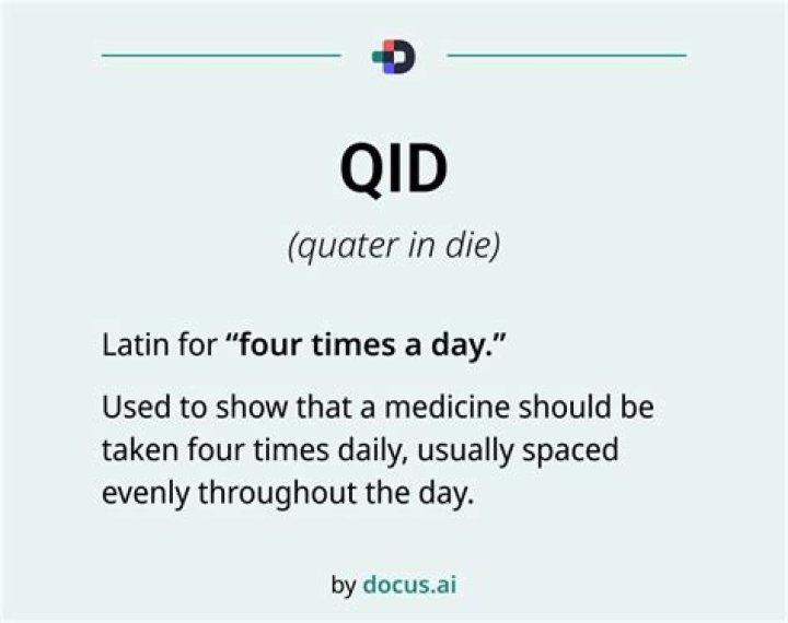 What does QD and QID mean?