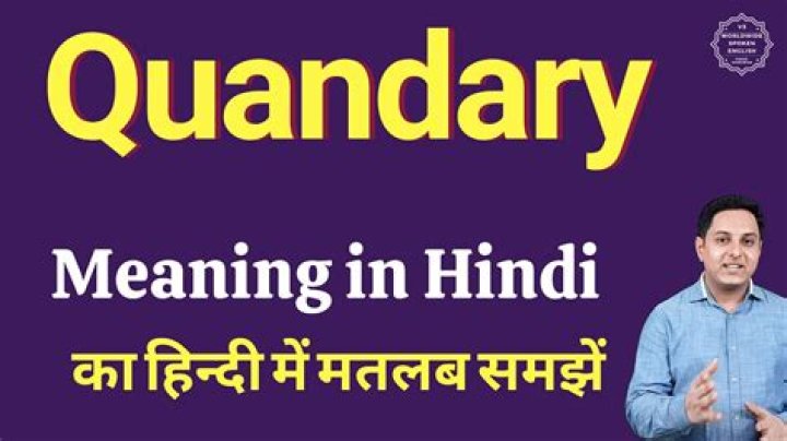 What does quandary most likely mean?