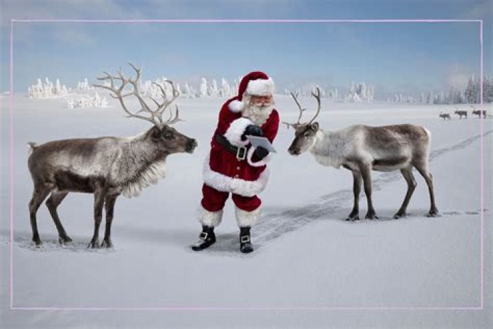 What does Santa say when he calls his reindeer?