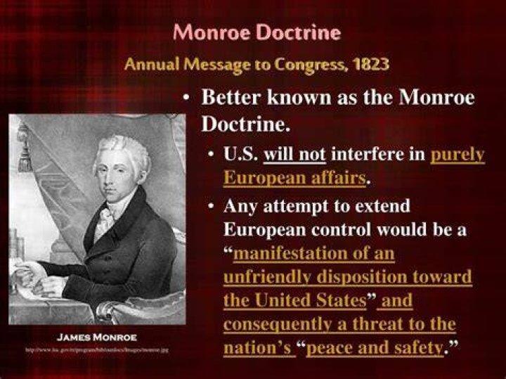 What does the Monroe Doctrine say?