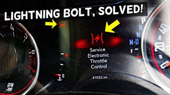 What does the red lightning bolt mean on my Chrysler 200?