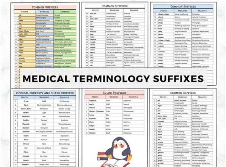 What does the suffix um mean in medical terms?