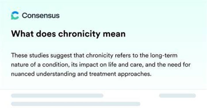 What does unspecified chronicity mean?