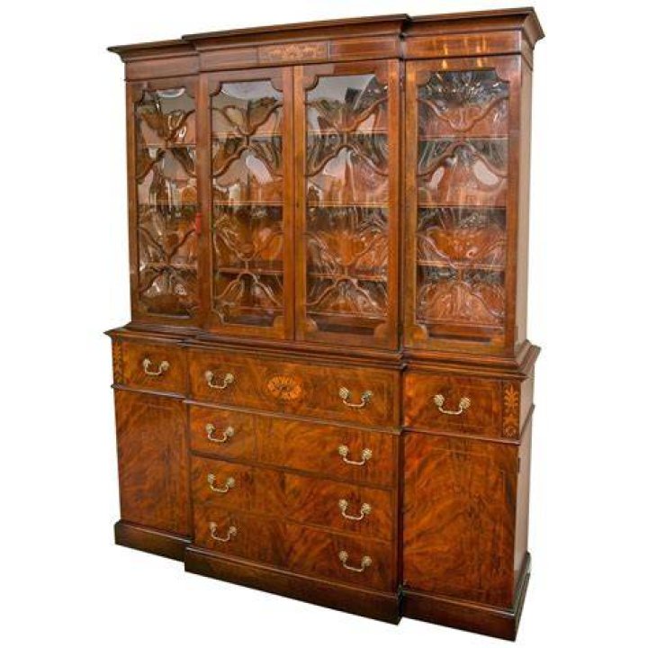 What is a breakfront cabinet?