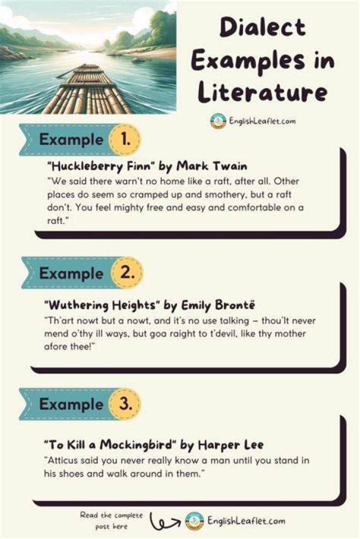 What is a dialect in literature?