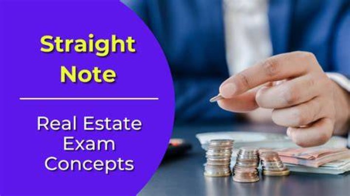 What is a straight note in real estate?
