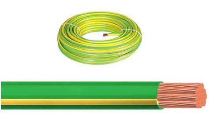 What is a yellow wire with a green stripe?